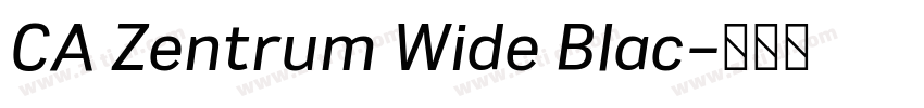 CA Zentrum Wide Blac字体转换
